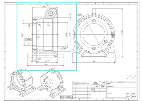 technical drawing for cnc engineering